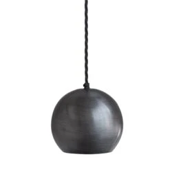 The Globe Collection Pendant - Pewter -Lumi Home Shop 1 Outlet Pendant Pewter Industville Lighting Globe PewterHolder Sleek SL GLP 1W P