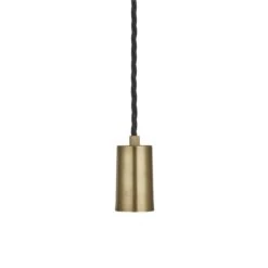 Sleek Edison Pendant - 1 Wire - Brass - Pre-order - Expected W/c 13th Of May -Lumi Home Shop 1 outlet Pendant Brass Industville Lighting Single BrassHolder Sleek SL E1WP B