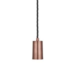 Sleek Edison Pendant - 1 Wire - Copper -Lumi Home Shop 1 outlet Pendant Copper Industville Lighting Single CopperHolder Sleek SL E1WP C