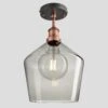 Brooklyn Tinted Glass Schoolhouse Flush Mount - 10 Inch - Smoke Grey 2 Brooklyn Tinted Glass Schoolhouse Flush Mount - 10 Inch - Smoke Grey -Lumi Home Shop 10 Inch Flush Mount Tinted Glass Smoke Grey Schoolhouse Copper Brooklyn BR TGL SHFM10 SG CH lit