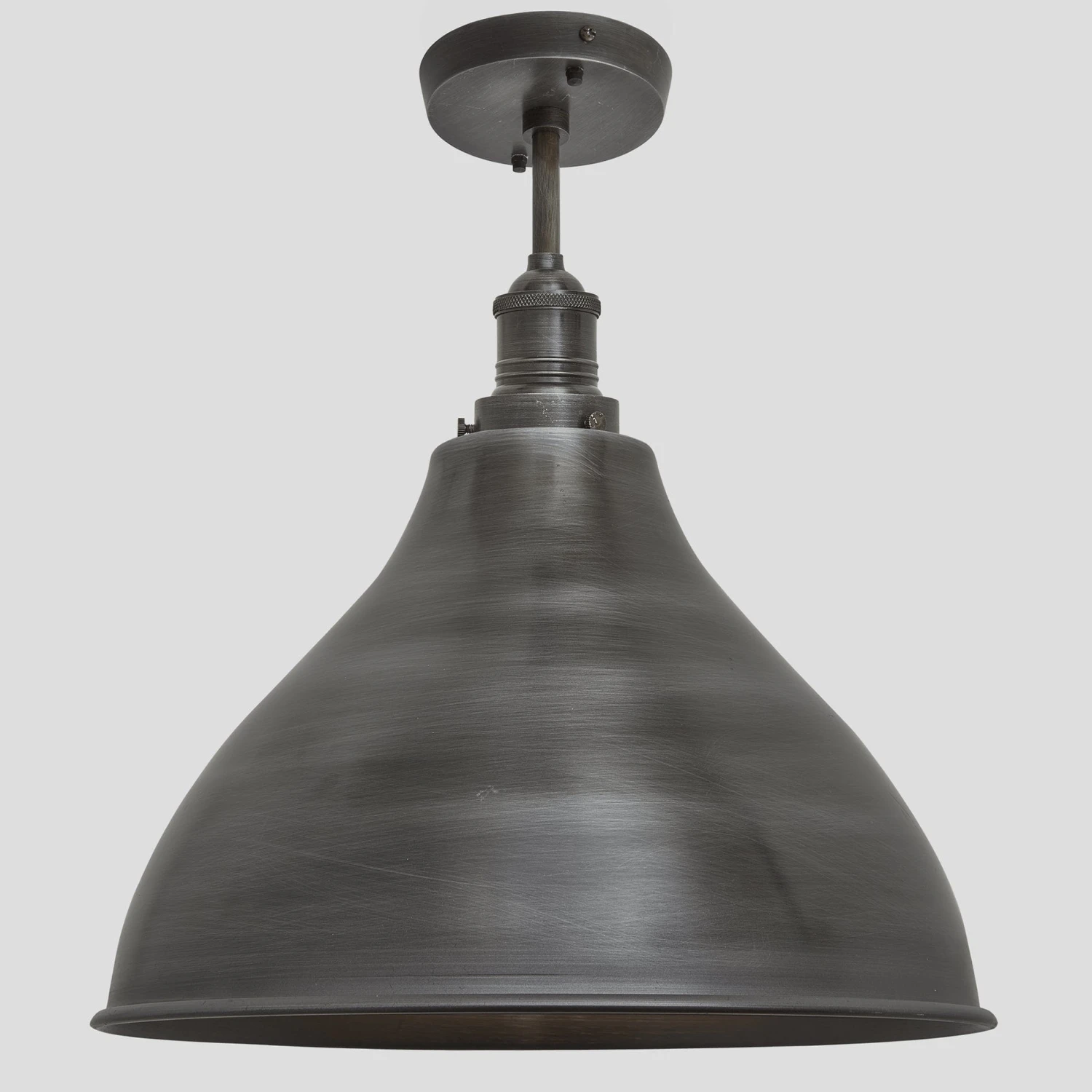 Brooklyn Cone Flush Mount - 12 Inch - Pewter 5 Brooklyn Cone Flush Mount - 12 Inch - Pewter - Image 3
