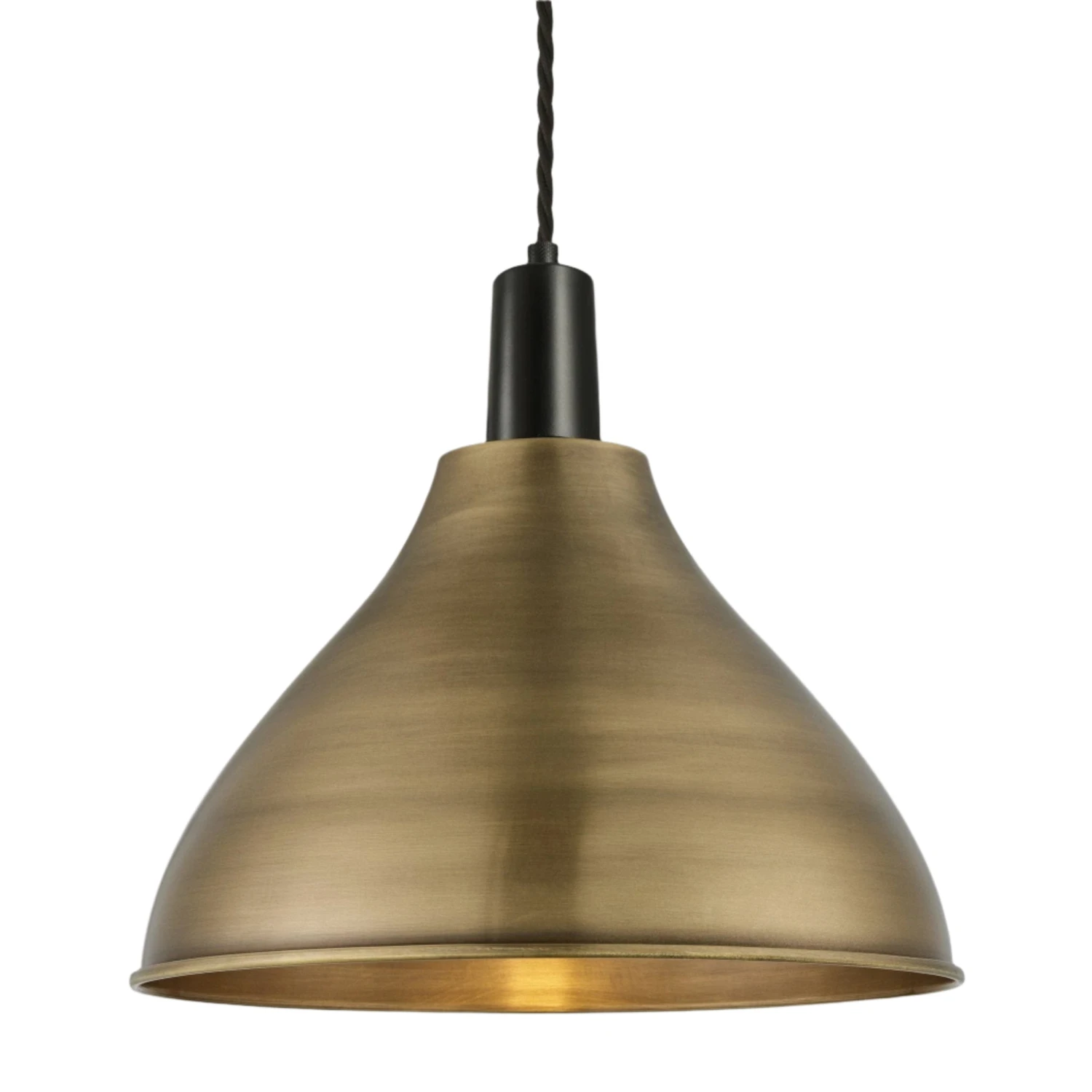 Sleek Cone Pendant - 12 Inch - Brass 5 Sleek Cone Pendant - 12 Inch - Brass - Image 3