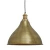 Brooklyn Cone Pendant - 12 Inch - Brass