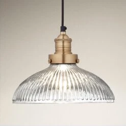 Brooklyn Glass Dome Pendant Light - 12 Inch