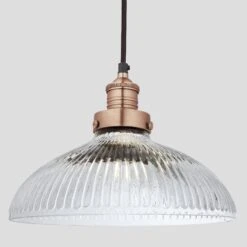 Brooklyn Glass Dome Pendant Light - 12 Inch 21 Brooklyn Glass Dome Pendant Light - 12 Inch -Lumi Home Shop 12 Inch Pendant Glass Industville Lighting Dome CopperHolder Brooklyn BR GLDP12 CH