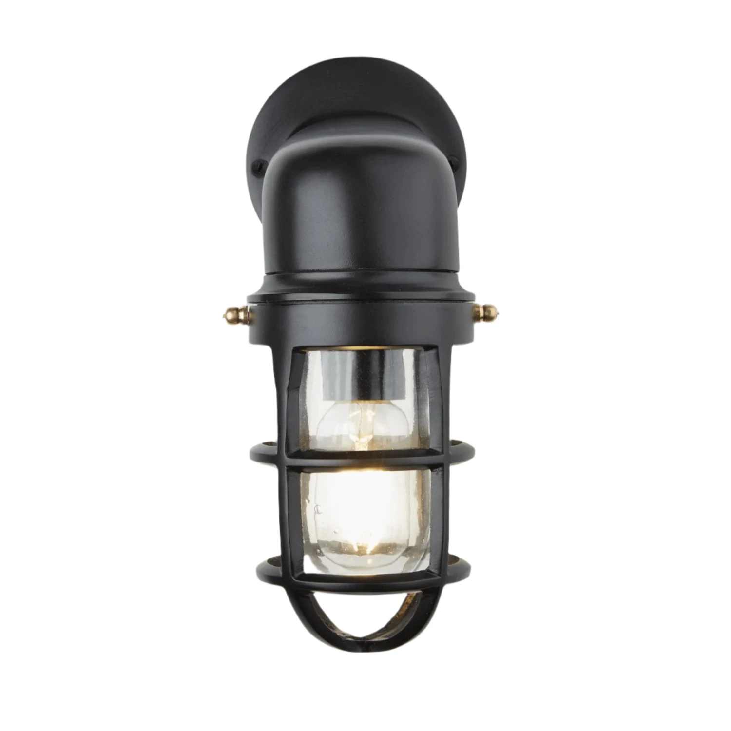 Bulkhead Outdoor & Bathroom Sconce Wall Light - 12 Inch - Black