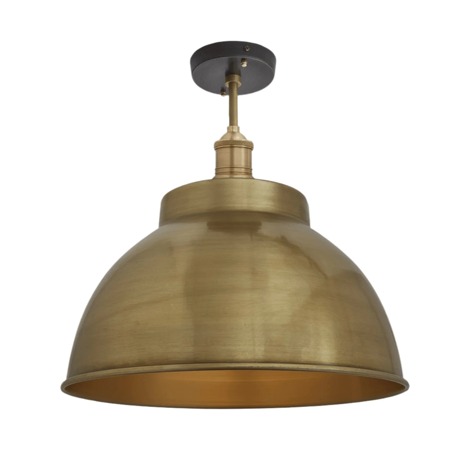 Brooklyn Dome Flush Mount - 13 Inch - Brass 4 Brooklyn Dome Flush Mount - 13 Inch - Brass - Image 2