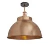 Brooklyn Dome Flush Mount - 13 Inch - Copper -Lumi Home Shop 13 Inch FlushMount Copper Industville Lighting Dome CopperHolder Brooklyn BR DFM13 C CH