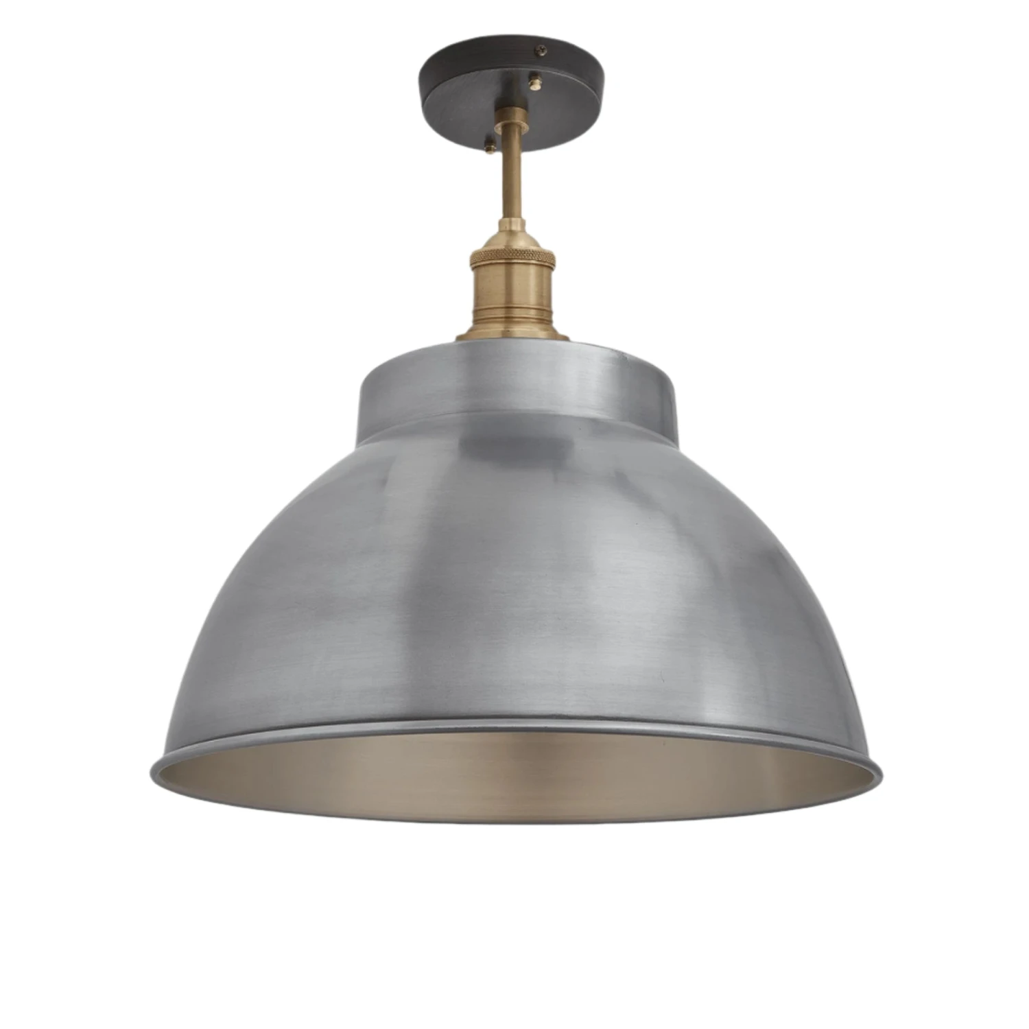 Brooklyn Dome Flush Mount - 13 Inch - Light Pewter 4 Brooklyn Dome Flush Mount - 13 Inch - Light Pewter - Image 2