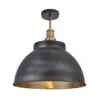 Brooklyn Dome Flush Mount - 13 Inch - Pewter & Brass - Pre-order - Expected W/c 13th Of May -Lumi Home Shop 13 Inch FlushMount Pewter Brass Industville Lighting Dome BrassHolder Brooklyn BR DFM13 BP BH