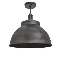 Brooklyn Dome Flush Mount - 13 Inch - Pewter