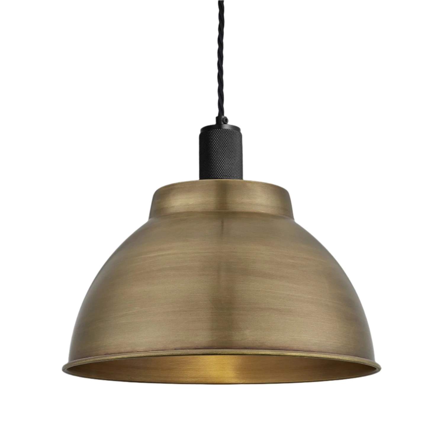 Knurled Dome Pendant - 13 Inch - Brass 4 Knurled Dome Pendant - 13 Inch - Brass - Image 2