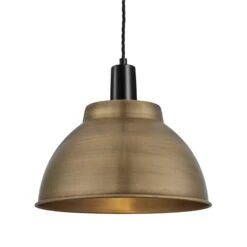 Sleek Dome Pendant - 13 Inch - Brass 9 Sleek Dome Pendant - 13 Inch - Brass -Lumi Home Shop 13 Inch Pendant Brass Industville Lighting Dome BlackHolder Sleek SL DP13 B BKH w