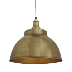 Brooklyn Dome Pendant - 13 Inch - Brass