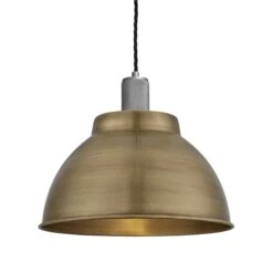 Knurled Dome Pendant - 13 Inch - Brass 11 Knurled Dome Pendant - 13 Inch - Brass -Lumi Home Shop 13 Inch Pendant Brass Industville Lighting Dome PewterHolder Knurled KN DP13 B PH