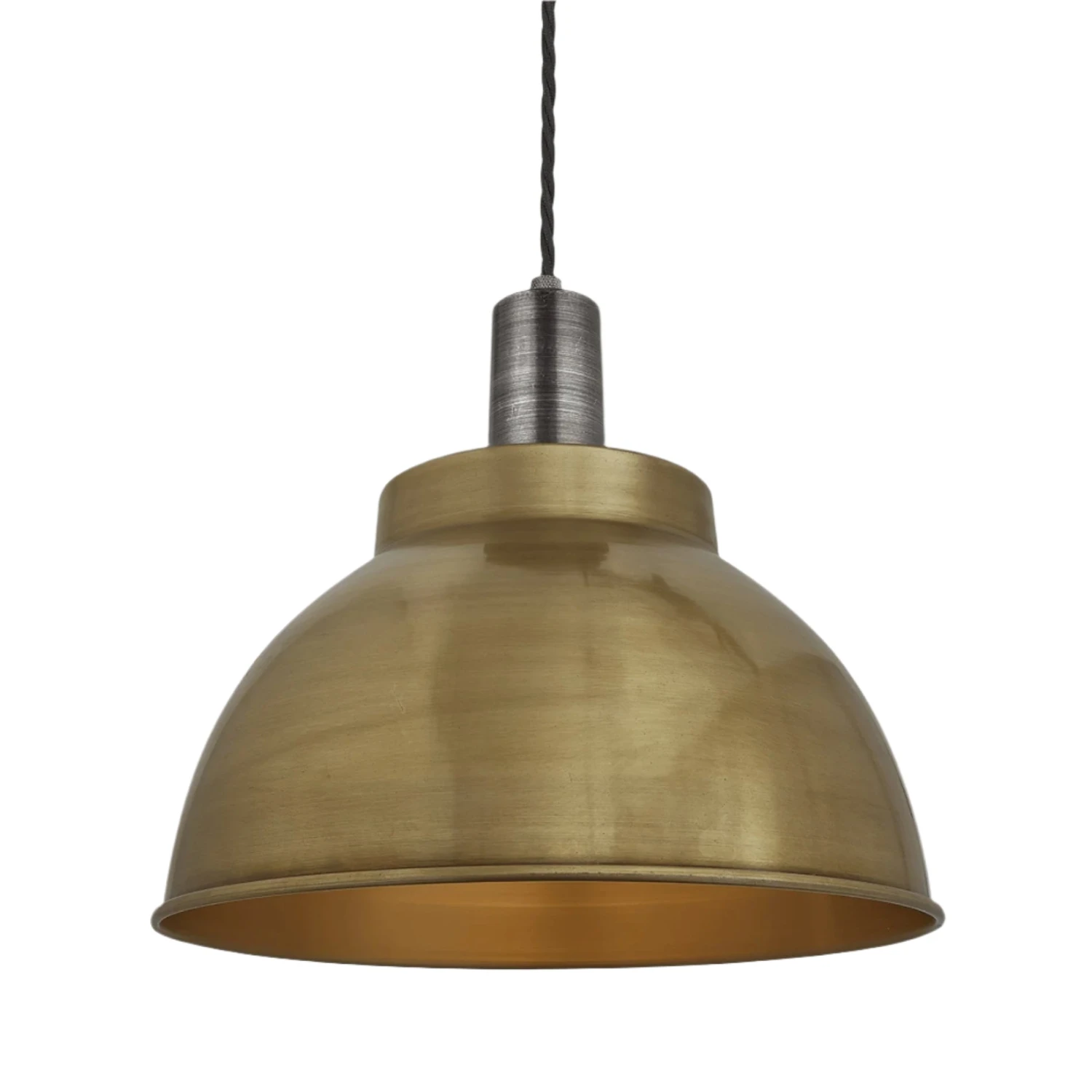 Sleek Dome Pendant - 13 Inch - Brass 4 Sleek Dome Pendant - 13 Inch - Brass - Image 2