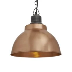Brooklyn Dome Pendant - 13 Inch - Copper 15 Brooklyn Dome Pendant - 13 Inch - Copper -Lumi Home Shop 13 Inch Pendant Copper Industville Lighting Dome PewterChainHolder Brooklyn BR DP13 C PCN
