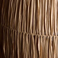 Raffia Ceiling Pendant Light - Bell - Natural -Lumi Home Shop 13 Inch Pendant Natural Industville Lighting MediumBell Raffia RA MBP13 N Lit detail