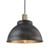 Knurled Dome Pendant - 13 Inch - Pewter & Brass - Pre-order - Expected W/c 13th Of May 1 Knurled Dome Pendant - 13 Inch - Pewter & Brass - Pre-order - Expected W/c 13th Of May -Lumi Home Shop 13 Inch Pendant Pewter Brass Industville Lighting Dome BrassHolder Knurled KN DP13 BP BH