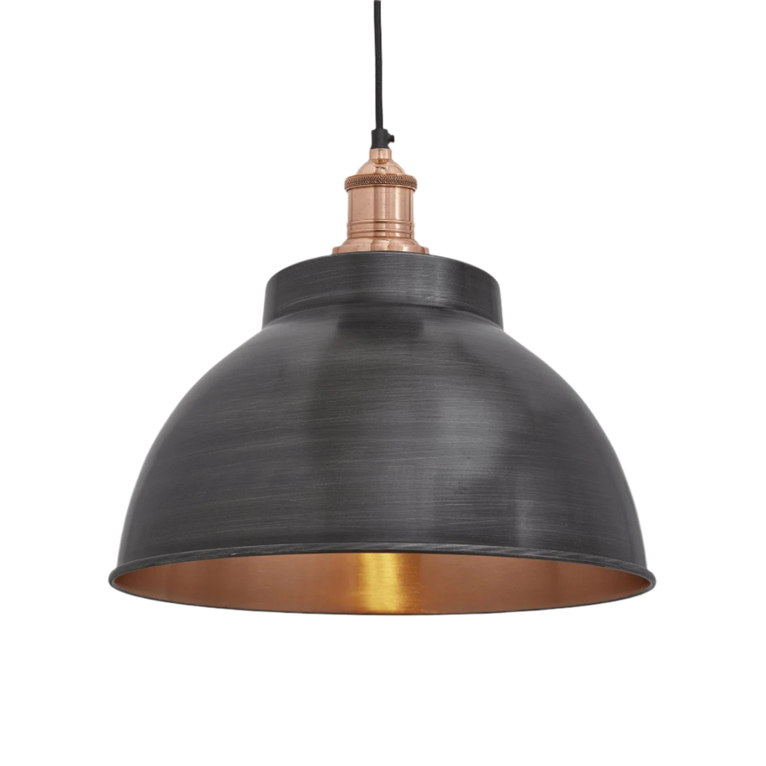 Brooklyn Dome Pendant - 13 Inch - Pewter & Copper 3 Brooklyn Dome Pendant - 13 Inch - Pewter & Copper