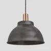 Sleek Dome Pendant - 13 Inch - Pewter 2 Sleek Dome Pendant - 13 Inch - Pewter -Lumi Home Shop 13 Inch Pendant Pewter Industville Lighting Dome CopperHolder Sleek SL DP13 P CH