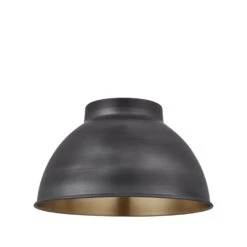 Knurled Dome Pendant - 13 Inch - Pewter & Brass - Pre-order - Expected W/c 13th Of May -Lumi Home Shop 13 Inch Shade Pewter Brass Industville Lighting Dome D13 BP SO a09feb2d 5425 4b08 a9a7 133ff25a6c5c