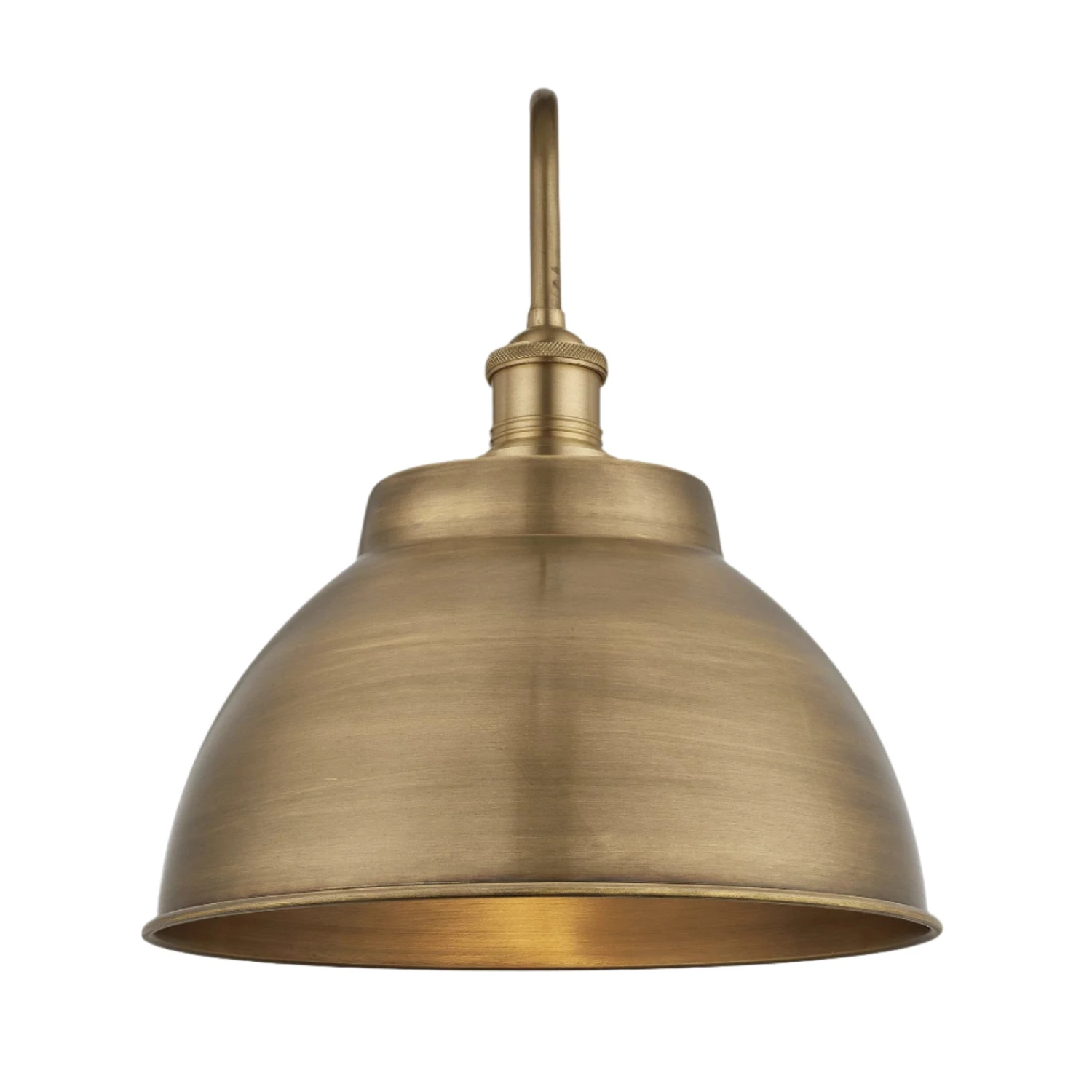 Swan Neck Outdoor & Bathroom Dome Wall Light - 13 Inch - Brass 4 Swan Neck Outdoor & Bathroom Dome Wall Light - 13 Inch - Brass - Image 2