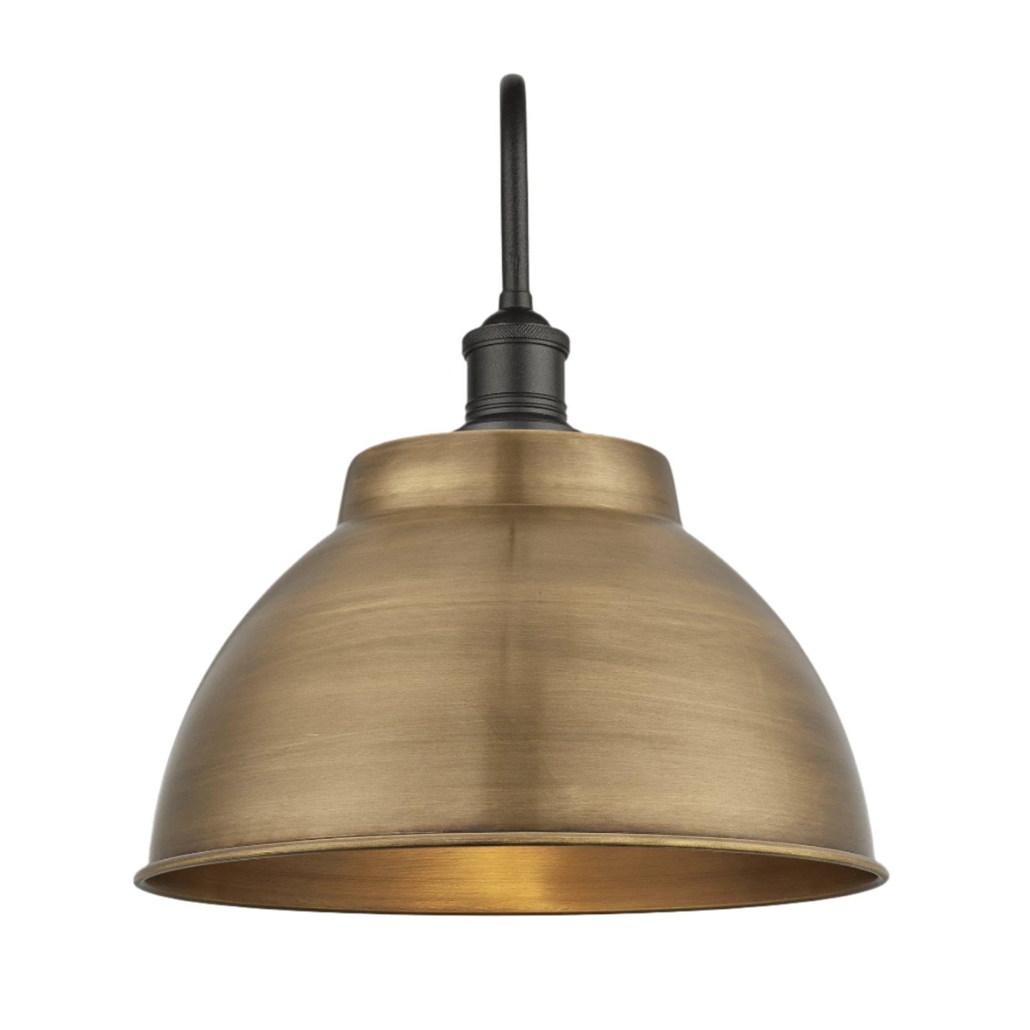 Swan Neck Outdoor & Bathroom Dome Wall Light - 13 Inch - Brass 6 Swan Neck Outdoor & Bathroom Dome Wall Light - 13 Inch - Brass - Image 4