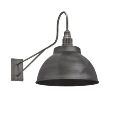 Long Arm Dome Wall Light - 13 Inch - Pewter