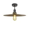 Brooklyn Flat Flush Mount - 15 Inch - Brass -Lumi Home Shop 15 Inch FlushMount Brass Industville Lighting Flat PewterHolder Brooklyn BR FFM15 B PH