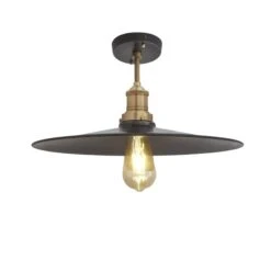 Brooklyn Flat Flush Mount - 15 Inch - Pewter