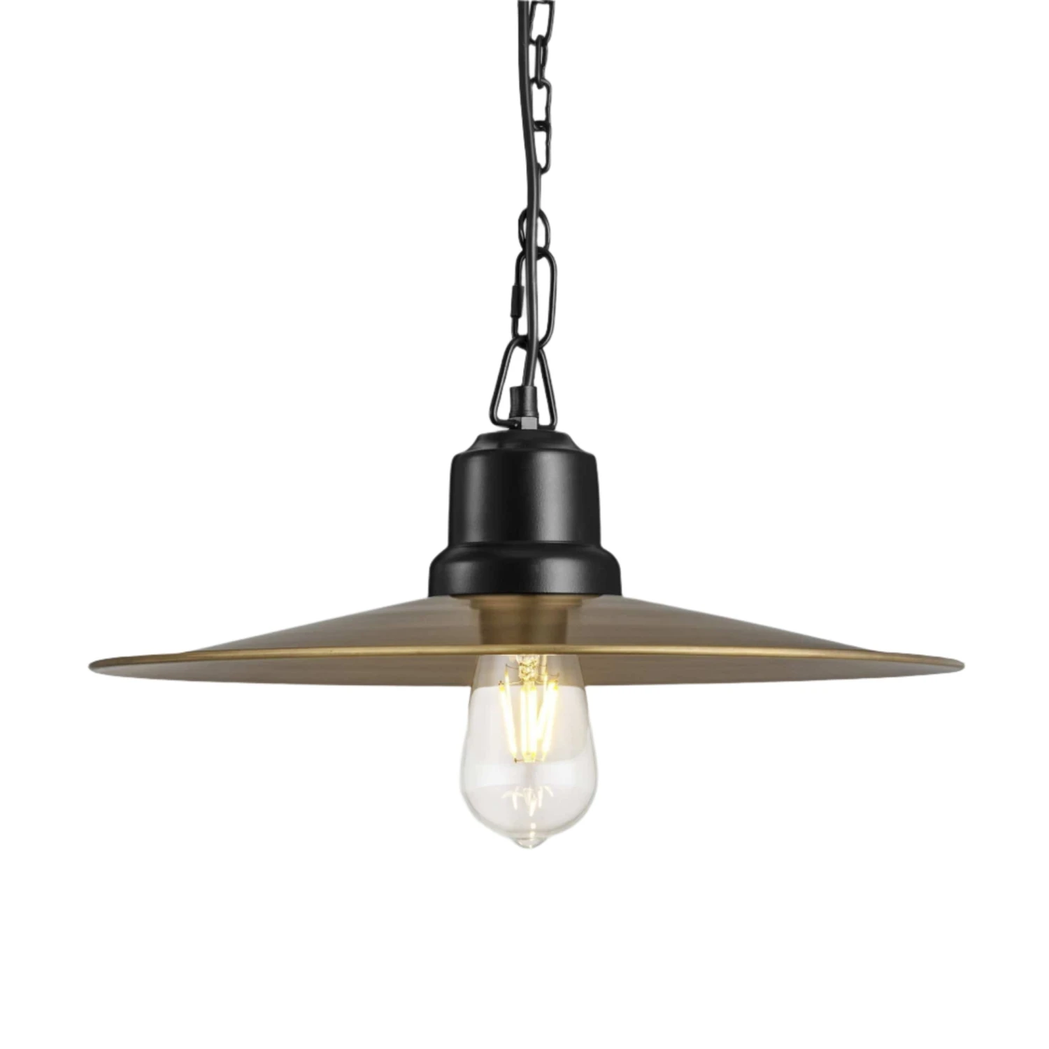 Brooklyn Flat Pendant - 15 Inch - Brass 7 Brooklyn Flat Pendant - 15 Inch - Brass - Image 5