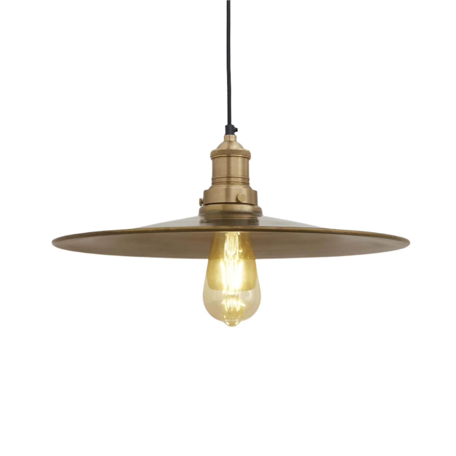 Brooklyn Flat Pendant - 15 Inch - Brass 3 Brooklyn Flat Pendant - 15 Inch - Brass
