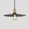 Sleek Flat Pendant - 15 Inch - Pewter -Lumi Home Shop 15 Inch Pendant Pewter Industville Lighting Flat CopperHolder Sleek SL FP15 P CH