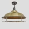 Brooklyn Step Flush Mount - 16 Inch - Brass - Pre-order - Expected W/c 13th Of May -Lumi Home Shop 16 Inch FlushMount Brass Industville Lighting Step PewterHolder Cage Brooklyn BR SFM16 B PH CG