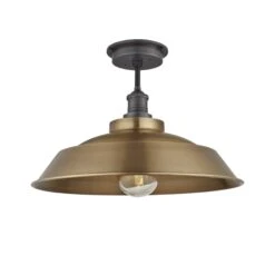 Brooklyn Outdoor & Bathroom Step Flush Mount - 16 Inch - Brass