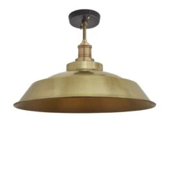 Brooklyn Step Flush Mount - 16 Inch - Brass - Pre-order - Expected W/c 13th Of May -Lumi Home Shop 16 Inch FlushMount Brass Industville Lighting Step PewterHolder Brooklyn BR SFM16 B BH