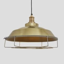Brooklyn Step Pendant - 16 Inch - Brass - Pre-order - Expected W/c 13th Of May -Lumi Home Shop 16 Inch Pendant Brass Industville Lighting Step BrassHolder Cage Brooklyn BR SP16 B BH CG