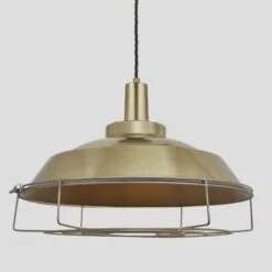 Sleek Step Pendant - 16 Inch - Brass - Pre-order - Expected W/c 13th Of May -Lumi Home Shop 16 Inch Pendant Brass Industville Lighting Step BrassHolder Cage Sleek SL SP16 B BH CG