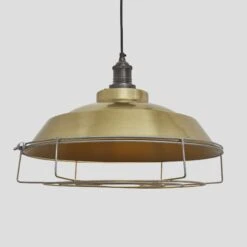 Brooklyn Step Pendant - 16 Inch - Brass - Pre-order - Expected W/c 13th Of May -Lumi Home Shop 16 Inch Pendant Brass Industville Lighting Step PewterHolder Cage Brooklyn BR SP16 B PH CG