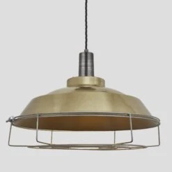 Sleek Step Pendant - 16 Inch - Brass - Pre-order - Expected W/c 13th Of May -Lumi Home Shop 16 Inch Pendant Brass Industville Lighting Step PewterHolder Cage Sleek SL SP16 B PH CG
