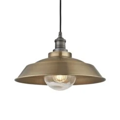 Brooklyn Outdoor & Bathroom Step Pendant - 16 Inch - Brass - Pre-order - Expected W/c 13th Of May -Lumi Home Shop 16 Inch Pendant Brass Industville Lighting Step PewterHolder GlassGlobe Brooklyn IP65 BR IP65 SP16 B PH GLG