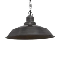 Brooklyn Step Pendant - 16 Inch - Pewter -Lumi Home Shop 16 Inch Pendant Pewter Industville Lighting Step PewterChainHolder Brooklyn BR SP16 P PCN