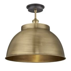 Brooklyn Outdoor & Bathroom Dome Flush Mount - 17 Inch - Brass - Pre-order - Expected W/c 13th Of May