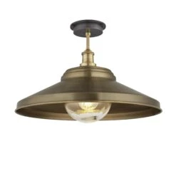 Brooklyn Outdoor & Bathroom Giant Step Flush Mount – 18 Inch – Brass 11 Brooklyn Outdoor & Bathroom Giant Step Flush Mount – 18 Inch – Brass -Lumi Home Shop 18 Inch FlushMount Brass Industville Lighting Step BrassHolder GlobeGlass Brooklyn IP65 BR IP65 GSFM18 B BH GLG