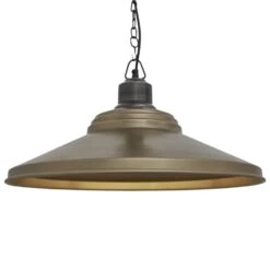 Brooklyn Giant Step Pendant - 18 Inch - Brass -Lumi Home Shop 18 Inch Pendant Brass Industville Lighting Step PewterChainHolder Brooklyn BR GSP18 B PCN