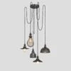 Brooklyn 5 Wire Pendant - Pewter - Includes Shades 1 Brooklyn 5 Wire Pendant - Pewter - Includes Shades -Lumi Home Shop 2.5 Inch Pendant Pewter Industville Lighting 5Wire PewterHolder InclShades Brooklyn BR 5WP P MSO