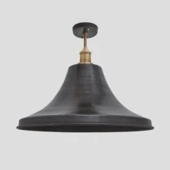 Brooklyn Giant Bell Flush Mount - 20 Inch - Pewter
