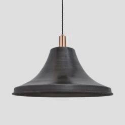 Sleek Giant Bell Pendant - 20 Inch - Pewter -Lumi Home Shop 20 Inch Pendant Pewter Industville Lighting Bell CopperHolder Sleek SL GBLP20 P CH
