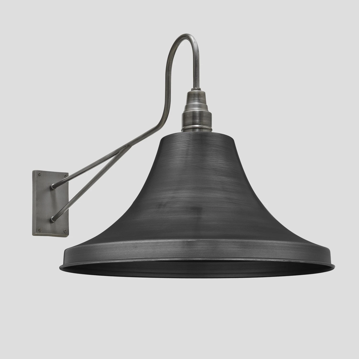 Long Arm Giant Bell Wall Light – 20 Inch – Pewter 3 Long Arm Giant Bell Wall Light – 20 Inch – Pewter